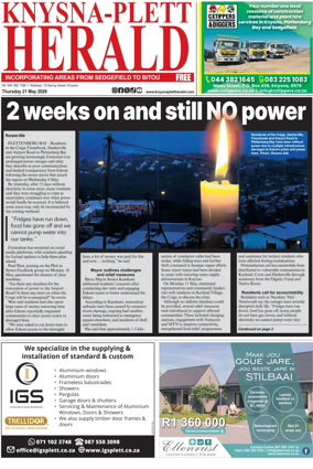 Cover of Knysna-Plett Herald