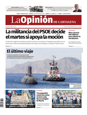 Cover of La Opinion de Murcia (Cartagena)
