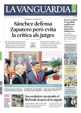 Cover of La Vanguardia (Catala)