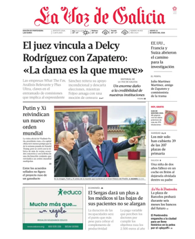 Cover of La Voz de Galicia (Pontevedra)