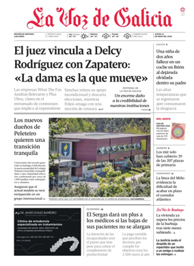 Cover of La Voz de Galicia (Santiago)