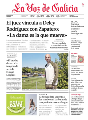 Cover of La Voz de Galicia (Vigo)