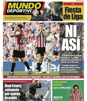 Cover of Mundo Deportivo (Bizkaia-Araba)