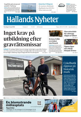 Cover of Hallands Nyheter