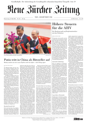 Cover of Neue Zurcher Zeitung