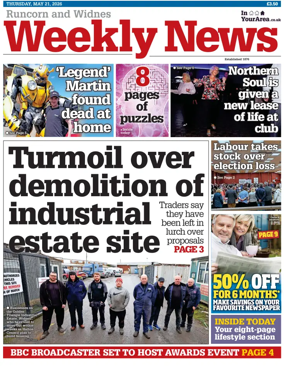 Cover of Runcorn & Widnes Weekly News
