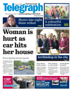 Cover of The Peterborough Evening Telegraph
