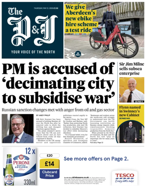 Cover of The Press and Journal (Aberdeen and Aberdeenshire)