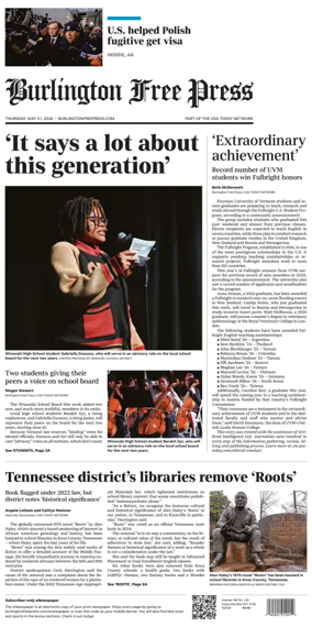 Cover of Burlington Free Press
