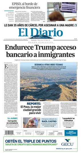 Cover of El Diario de El Paso