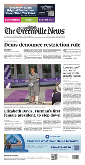 Cover of The Greenville News
