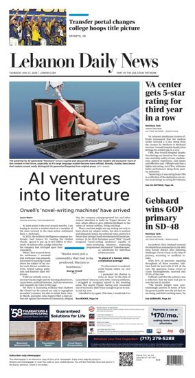 Cover of Lebanon Daily News