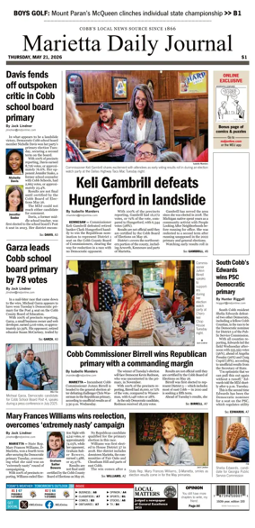 Cover of Marietta Daily Journal