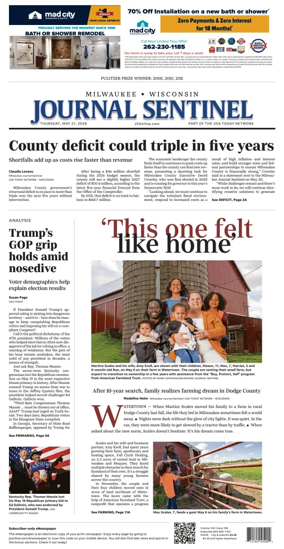 Cover of Milwaukee Journal Sentinel