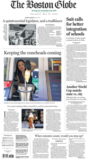 Cover of The Boston Globe