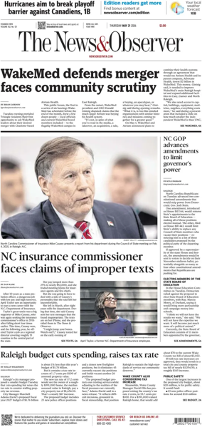 Cover of The News & Observer