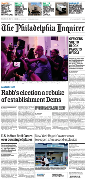 Cover of The Philadelphia Inquirer (South Jersey edition)