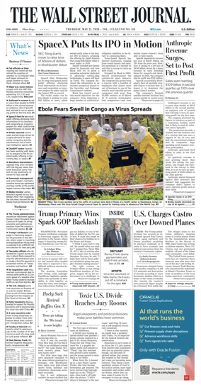 Cover of The Wall Street Journal