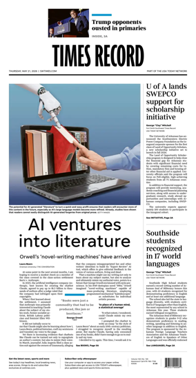 Cover of Times Record (Ft. Smith Southwest)