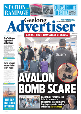 Cover of Geelong Advertiser