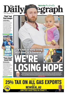 Cover of The Daily Telegraph (Sydney)