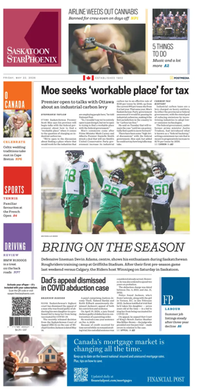 Cover of Saskatoon StarPhoenix
