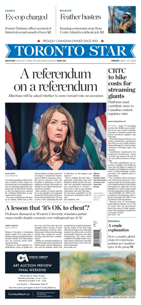 Cover of Toronto Star