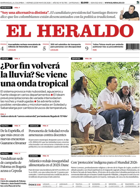 Cover of El Heraldo (Colombia)
