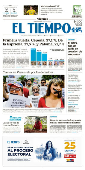 Cover of El Tiempo (Bogota)