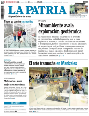 Cover of La Patria (Colombia)
