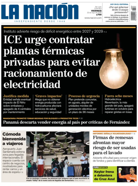 Cover of La Nacion (Costa Rica)