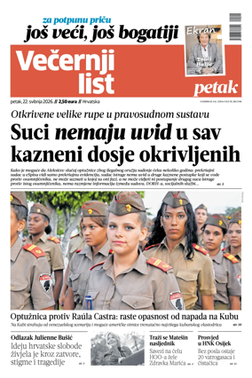 Cover of Vecernji list - Hrvatska