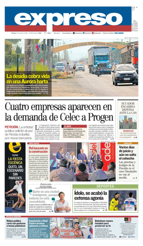 Cover of Diario Expreso