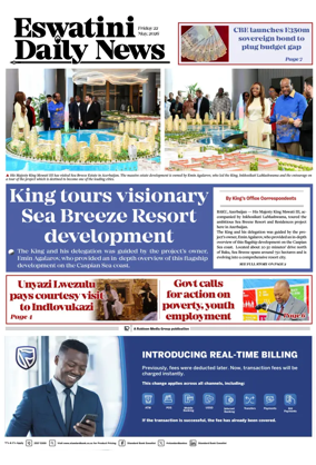 Cover of Eswatini Daily News