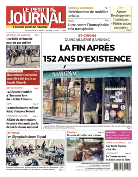 Cover of Le Petit Journal - L'hebdo local de l'Ariege