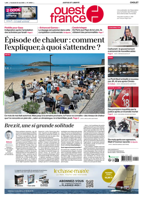 Cover of Ouest France (Cholet)