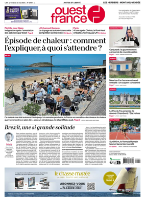 Cover of Ouest France (Les Herbiers / Montaigu)