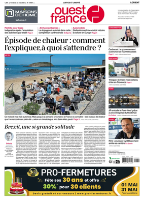 Cover of Ouest France (Lorient)
