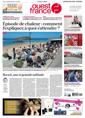 Cover of Ouest France (Nantes / Sud-Loire / Vignoble)