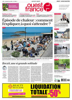Cover of Ouest France (Nord-Finistere)