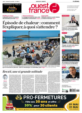 Cover of Ouest France (Ploermel)