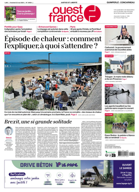 Cover of Ouest-France (Quimperle Concarneau)