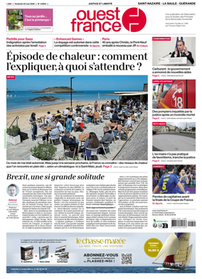 Cover of Ouest France (Saint-Nazaire La Baule Guerande)