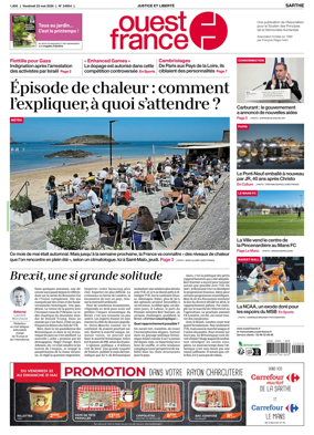 Cover of Ouest France (Sarthe)