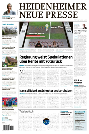 Cover of Heidenheimer Neue Presse