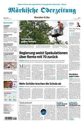Cover of Markische Oderzeitung Eberswalde
