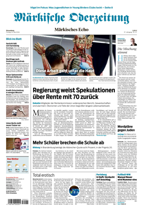 Cover of Markische Oderzeitung Strausberg