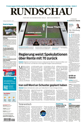 Cover of Rundschau fur den Schwabischen Wald – Der Kocherbote