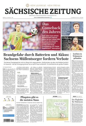 Cover of Sachsische Zeitung (Dresden)