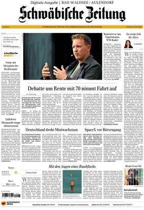 Cover of Schwabische Zeitung (Bad Waldsee / Aulendorf)